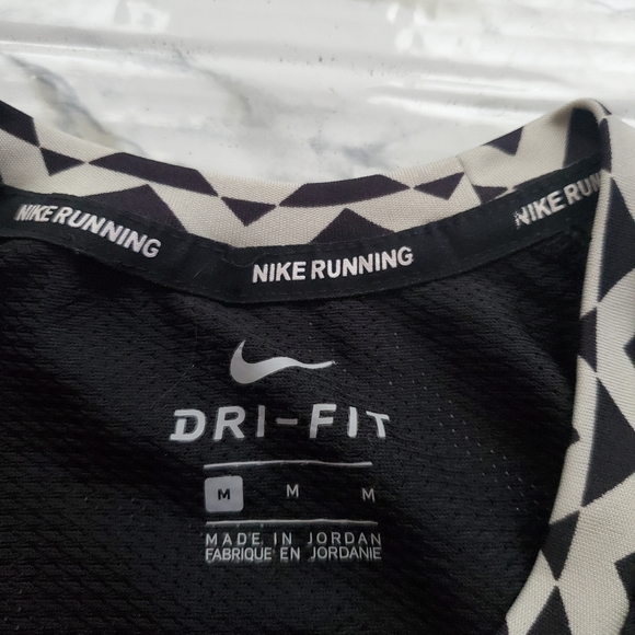 Nike Running DRI-FIT Geometric Pattern T Shirt M - Picture 2 of 6